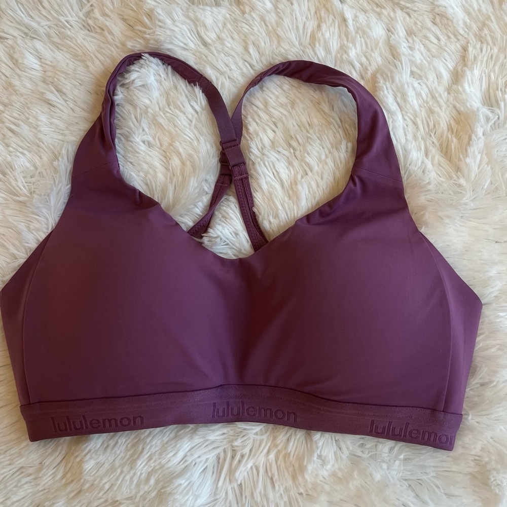 LULULEMON- Up For It  Sports Bra"'Vintage Plum" (purple) Size 34C - Picture 8 of 10